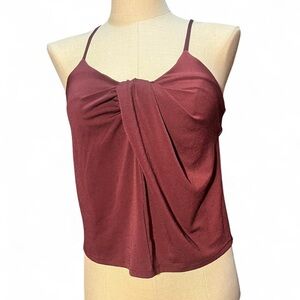 Banana Republic Pleated Front Camisole in Red